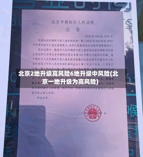 北京2地升级高风险6地升级中风险(北京一地升级为高风险)-第2张图片