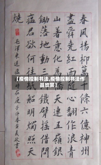 【疫情控制书法,疫情控制书法作品欣赏】-第3张图片