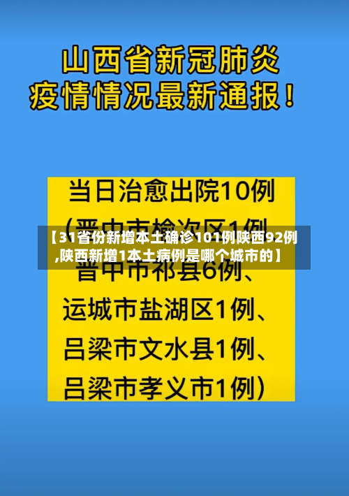 【31省份新增本土确诊101例陕西92例,陕西新增1本土病例是哪个城市的】-第3张图片