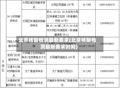 北京核酸检测最新要求(北京核酸检测最新要求时间)-第2张图片