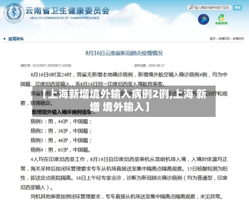 【上海新增境外输入病例2例,上海 新增 境外输入】-第3张图片