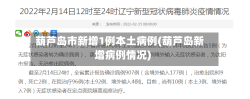 葫芦岛市新增1例本土病例(葫芦岛新增病例情况)-第2张图片