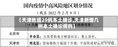 【天津昨增29例本土确诊,天津新增几例本土确诊病例】-第3张图片