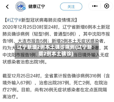 辽宁新增2例本土确诊病例(辽宁新增2例本土确诊)-第1张图片